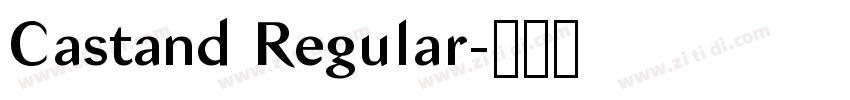 Castand Regular字体转换